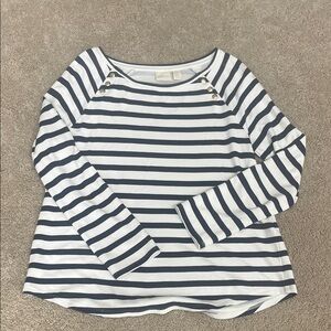 Chico’s Striped Navy and White Women's Top